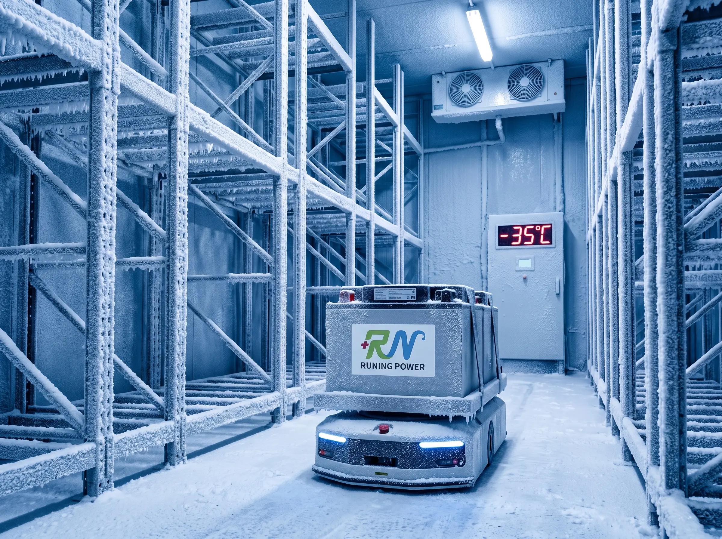 Runing Power low temperature LiFePO4 battery for cold chain logistics at -35℃