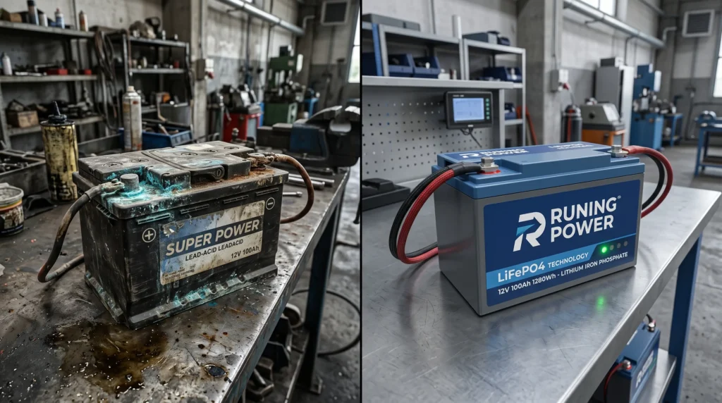 LiFePO4 vs lead-acid battery TCO comparison for golf carts and forklifts - Runing Power