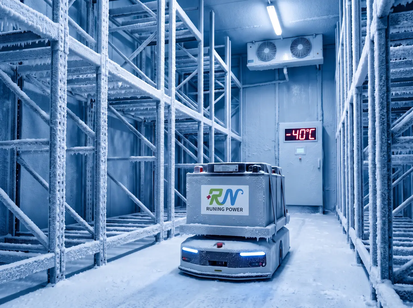 Runing Power low temperature LiFePO4 battery for cold chain logistics at -40℃