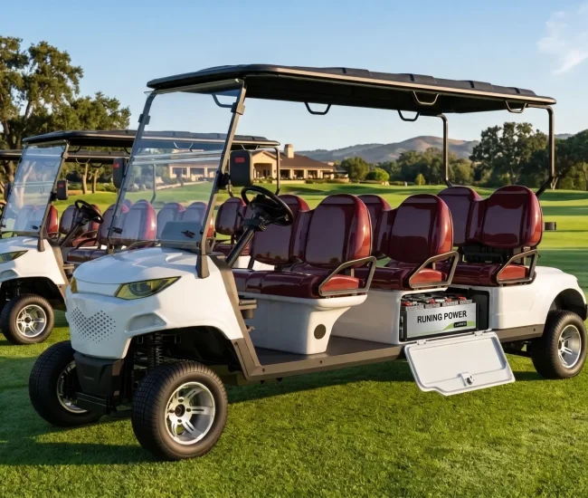 Runing Power LiFePO4 golf cart battery solution for resort and golf course fleets