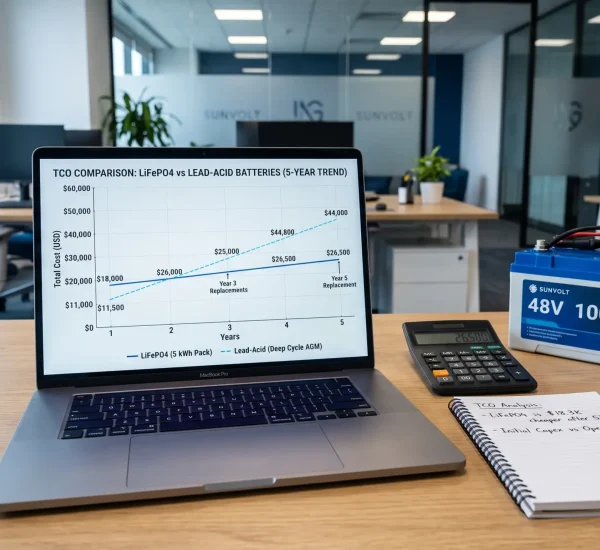 5-year total cost of ownership comparison LiFePO4 vs lead-acid batteries - Runing Power