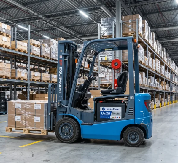 Multi-shift forklift operation with LiFePO4 battery opportunity charging - Runing Power